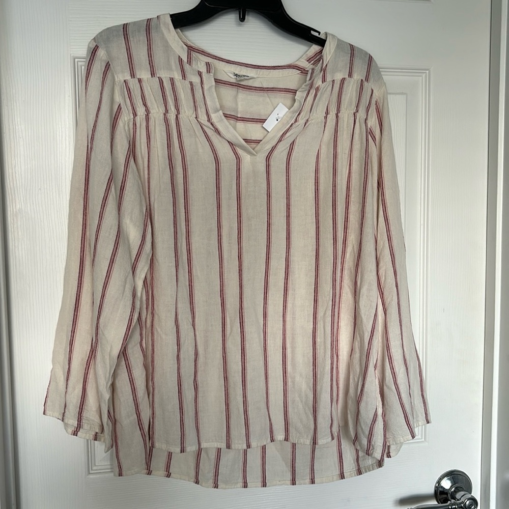 Splendid Ruched V-neck Long sleeves pullover - Picture 3 of 7